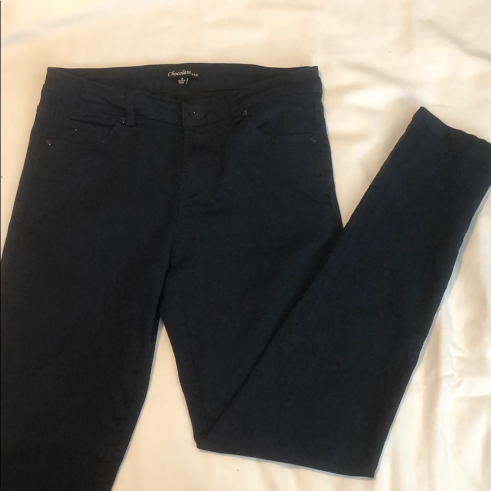 Navy ankle pant stretch denim